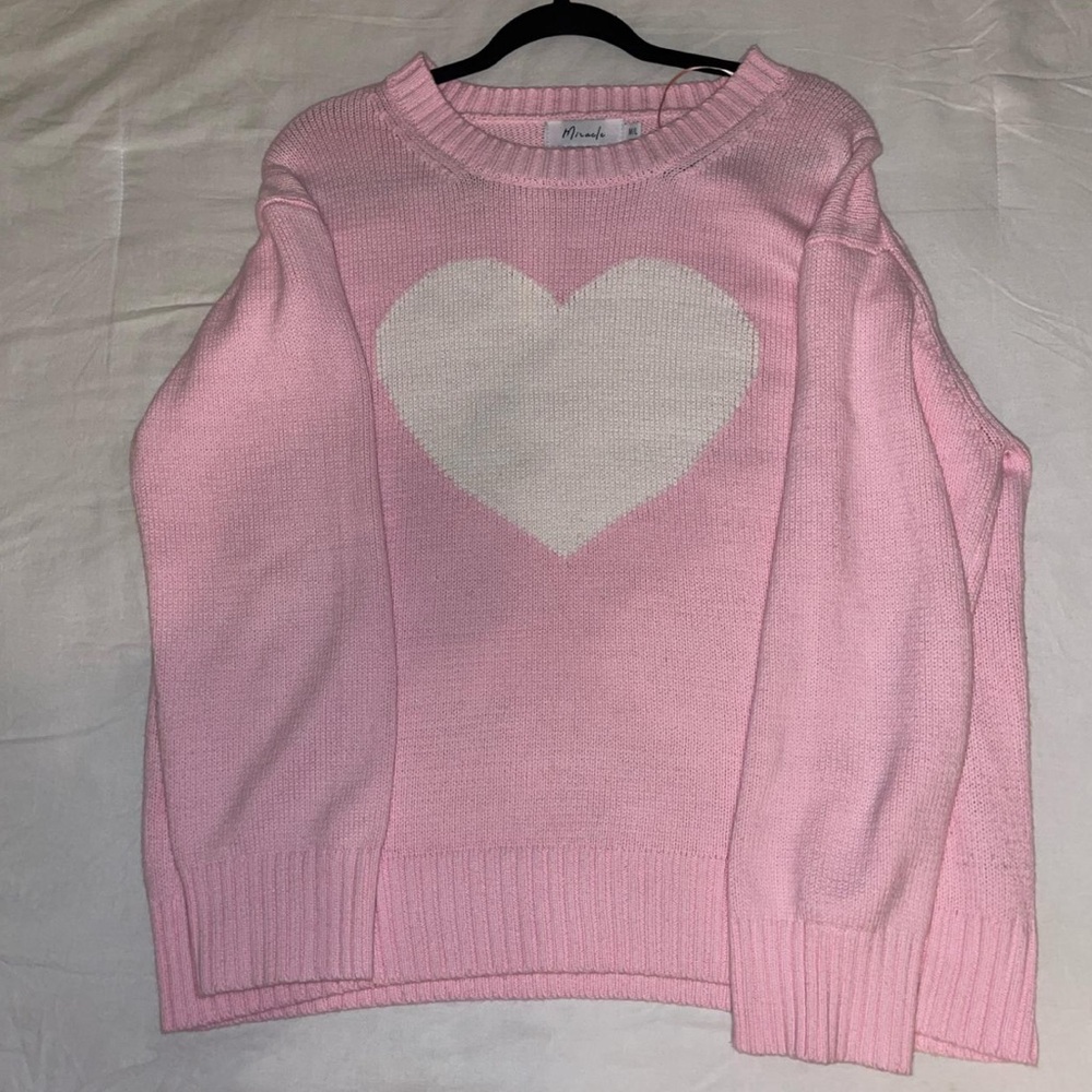 Pink Heart Sweater by Wild Fable